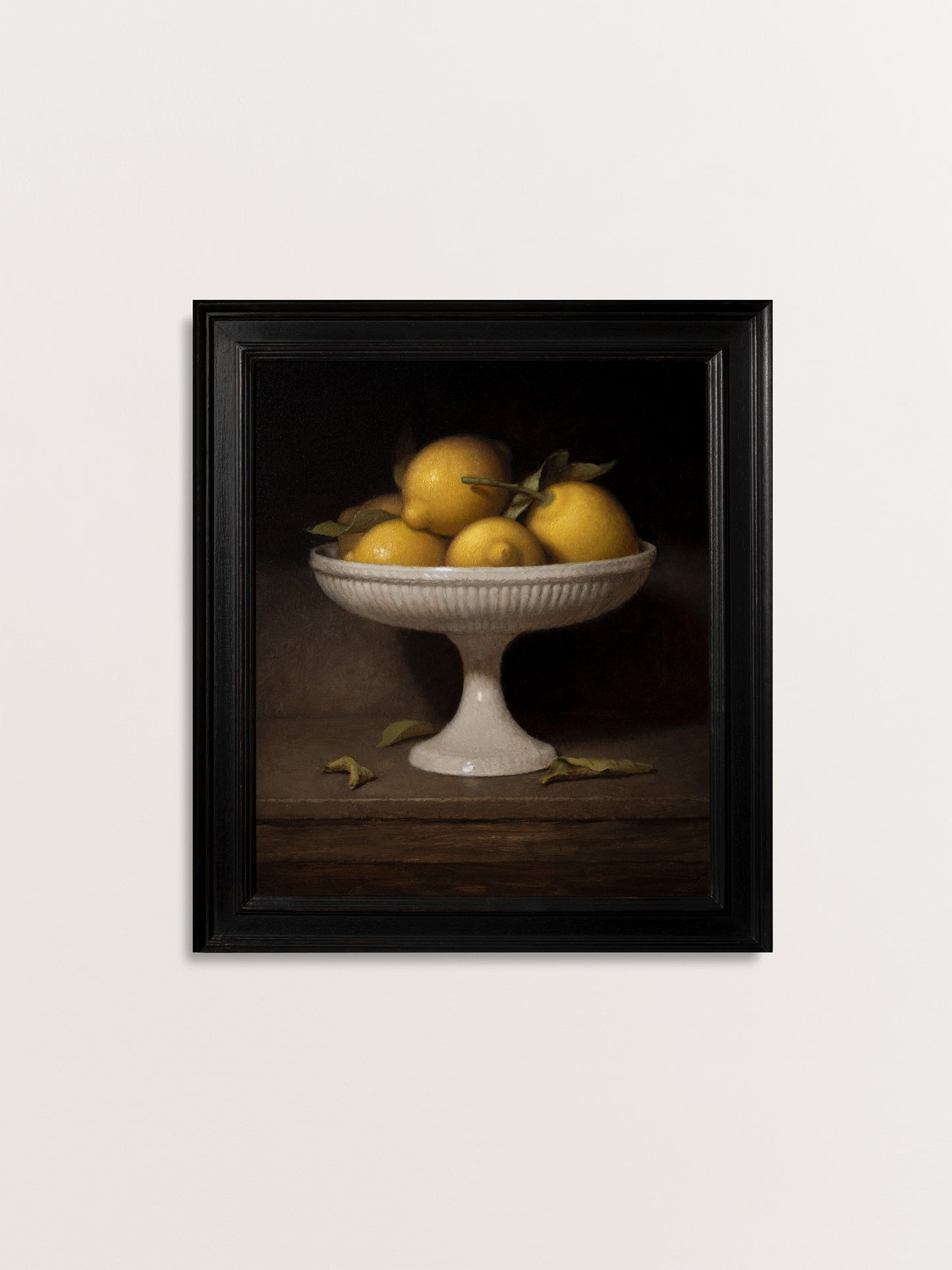 Lemons in Porcelain Bowl